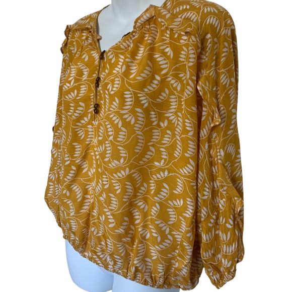 Maeve by Anthropologie Yellow Top Size Small - Picture 4 of 7